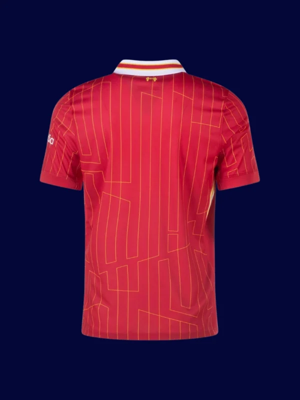 M.Salah Liverpool home red jersey back 24/25 with #11, high-quality breathable design.