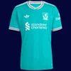 M.Salah Liverpool third green jersey front 25/26, high-quality breathable fan gear.