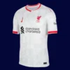 M.Salah Liverpool third white jersey front 24/25, high-quality breathable fan gear.