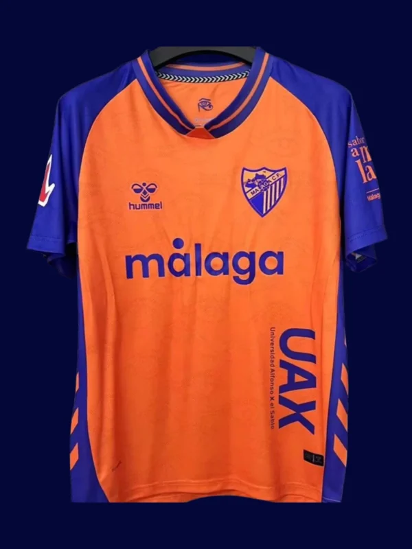 Malaga Bilbao Away Jersey 25/26 Fans Version front featuring away palette and badge.