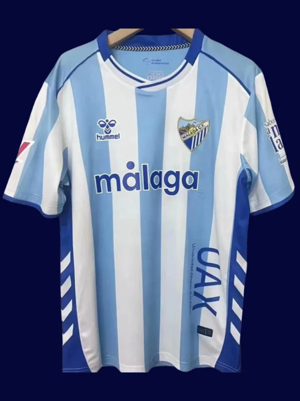 Malaga Bilbao Home Jersey 25/26 Fans Version front with combined club crest and design.