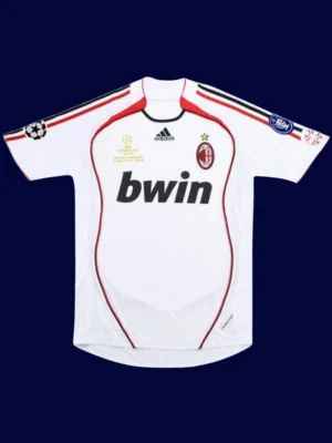 Maldini AC Milan UCL final away retro jersey front 06/07, high-quality breathable fan gear.