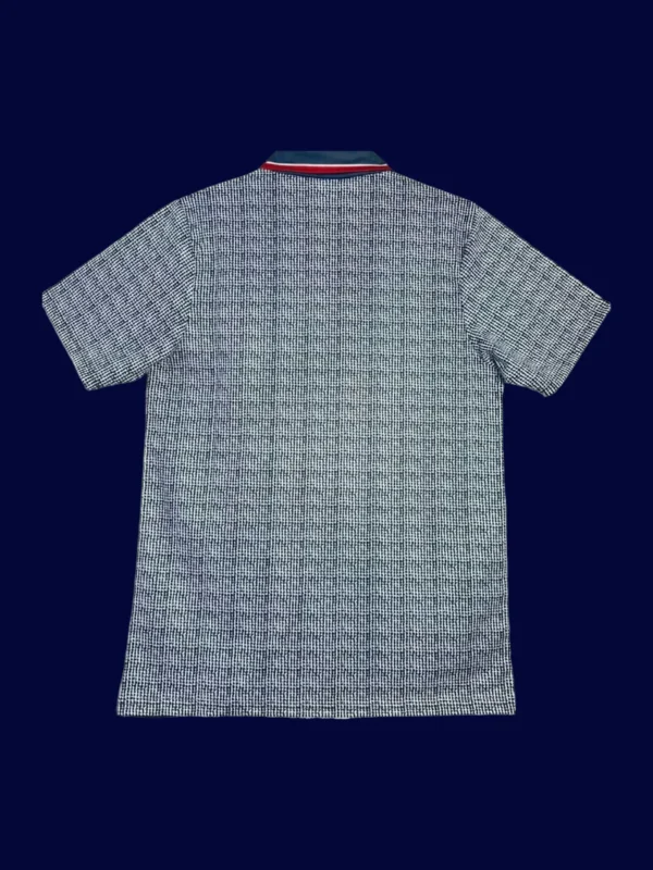 back view of away black retro jersey (94/96) showing plain back for numbers.