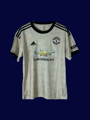 front view of Manchester United away retro jersey (19/20) with modern fit and classic trim.