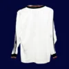 back view of long sleeve away retro jersey (82/83) showing reinforced back for number printing.