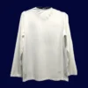 back view of long sleeve UCL away retro jersey (08/09) showing reinforced back and number-ready panel.