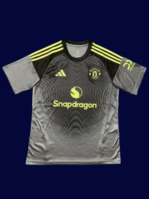 ManU 25/26 Black Grey GK Fans Front, goalkeeper style, fan version