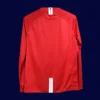 back view of long sleeve player-fit home retro jersey (07/08) showing tapered back and number panel.