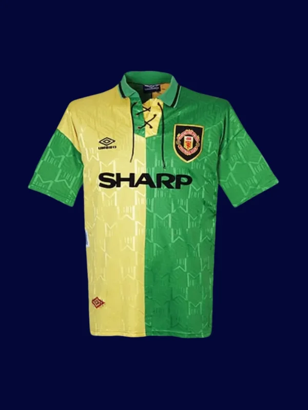 front view of Manchester United retro jersey (92/94) in classic red design.
