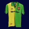 front view of Manchester United retro jersey (92/94) in classic red design.