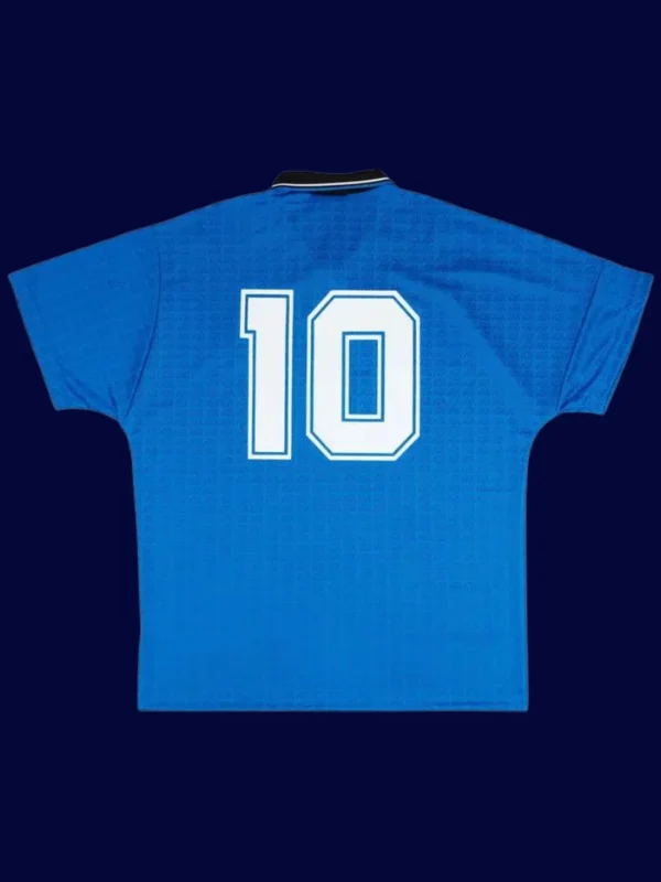 Maradona Argentina away blue retro shirt back 1994 with #10, high-quality breathable design.