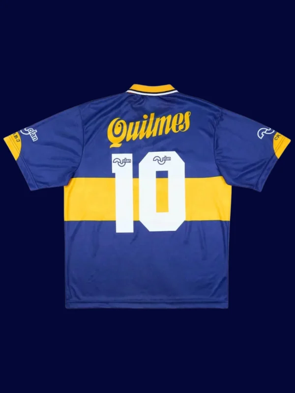 Maradona Boca home blue retro shirt back 95/96 with #10, high-quality breathable design.