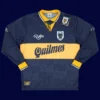 Maradona Boca home long sleeve retro shirt front 95/96, high-quality breathable fan gear.