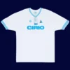 Maradona Napoli away white retro shirt front 84/85, high-quality breathable fan gear.