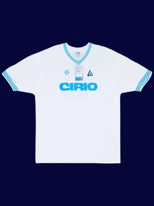 Maradona Napoli away white retro shirt front 84/85, high-quality breathable fan gear.