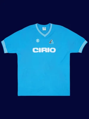 Maradona Napoli home blue retro shirt front 84/85, high-quality breathable fan gear.
