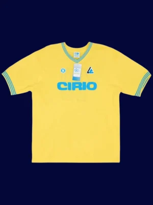 Maradona Napoli third yellow retro shirt front 84/85, high-quality breathable fan gear.