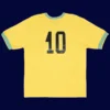 Maradona Napoli third yellow retro shirt back 84/85 with #10, high-quality breathable design.