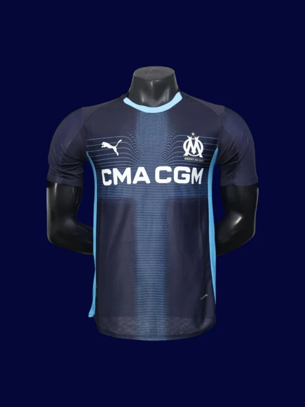 Marseille Away Jersey 25/26 Player Version front pro‑grade lightweight performance shirt