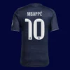 Mbappé Real Madrid away player jersey back 25/26 with #10, high-quality breathable design.