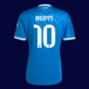 Mbappé Real Madrid third blue jersey back 25/26 with #10, high-quality breathable design.