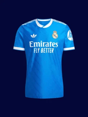 Mbappé Real Madrid third player jersey front 25/26, high-quality breathable fan gear.