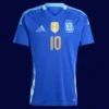 Messi Argentina away jersey front 24/25, high-quality breathable fan shirt.