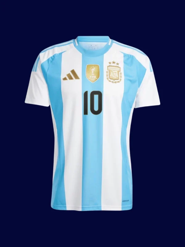 Messi Argentina home jersey front 24/25, high-quality breathable fan gear.