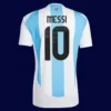 Messi Argentina home jersey back 24/25 with #10, breathable fan design, high-quality.