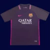 Messi Barcelona away purple retro jersey front 16/17, high-quality breathable fan classic.