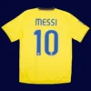 Messi Barcelona away yellow retro jersey back 08/09 with #10, breathable and high-quality.