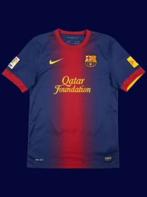 Messi Barcelona home retro jersey front 12/13, high-quality breathable fan classic with #10.