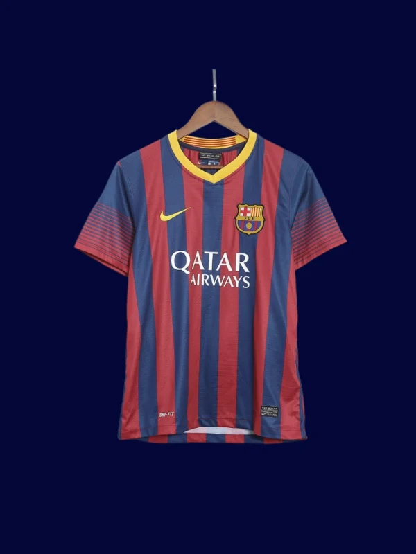 Messi Barcelona home retro jersey front 13/14, high-quality breathable fan classic with #10.