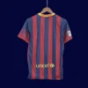 Messi Barcelona home retro jersey back 13/14 with #10, breathable high-quality design.