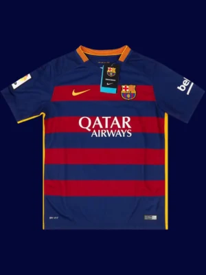 Messi Barcelona home retro jersey front 15/16, high-quality breathable fan classic with #10.