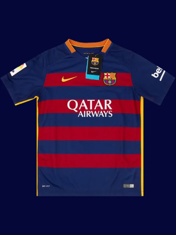Messi Barcelona home retro jersey front 15/16, high-quality breathable fan classic with #10.