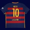 Messi Barcelona home retro jersey back 15/16 with #10, breathable high-quality design.