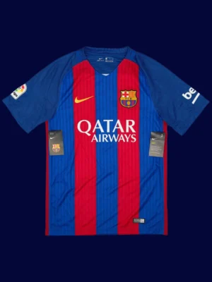 Messi Barcelona home retro jersey front 16/17, high-quality breathable fan classic with #10.
