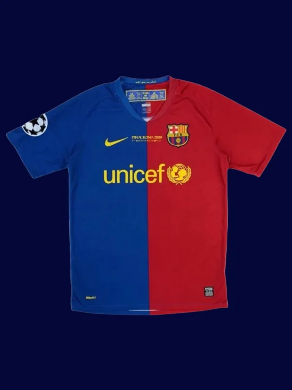 Messi Barcelona UCL final home retro jersey front 08/09, high-quality breathable fan classic.