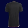Messi Inter Miami away black jersey back view with #10, high-quality breathable design for collectors.