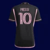 Messi Inter Miami away black player jersey back 23/24 with #10, breathable high-quality design.