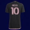 Messi Inter Miami away black jersey back 24/25 with #10, iconic fan design, breathable and premium.
