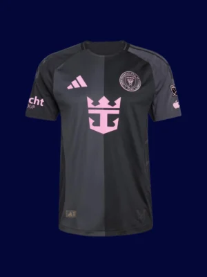 Messi Inter Miami away player jersey front 2025, high-quality breathable fan gear.