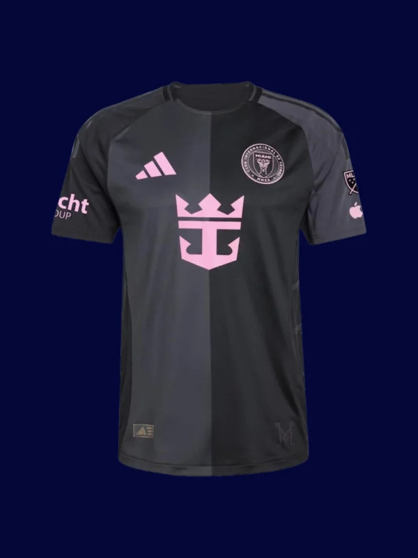 Messi Inter Miami away player jersey front 2025, high-quality breathable fan gear.