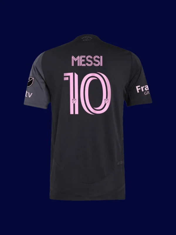 Messi Inter Miami away player jersey back 2025 with #10, breathable high-quality design.