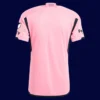 Messi Inter Miami home pink player jersey back 2025 with #10, breathable high-quality design.