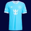 Messi Inter Miami third blue player jersey front 2025, high-quality breathable fan shirt.