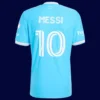 Messi Inter Miami third blue player jersey back 2025 with #10, breathable design, high-quality.