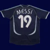 Messi Argentina away retro jersey back WC 2006 with #19, breathable high-quality design.