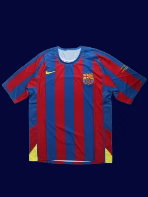 Messi Barcelona UCL final home retro jersey front 05/06, high-quality breathable fan classic with #30.